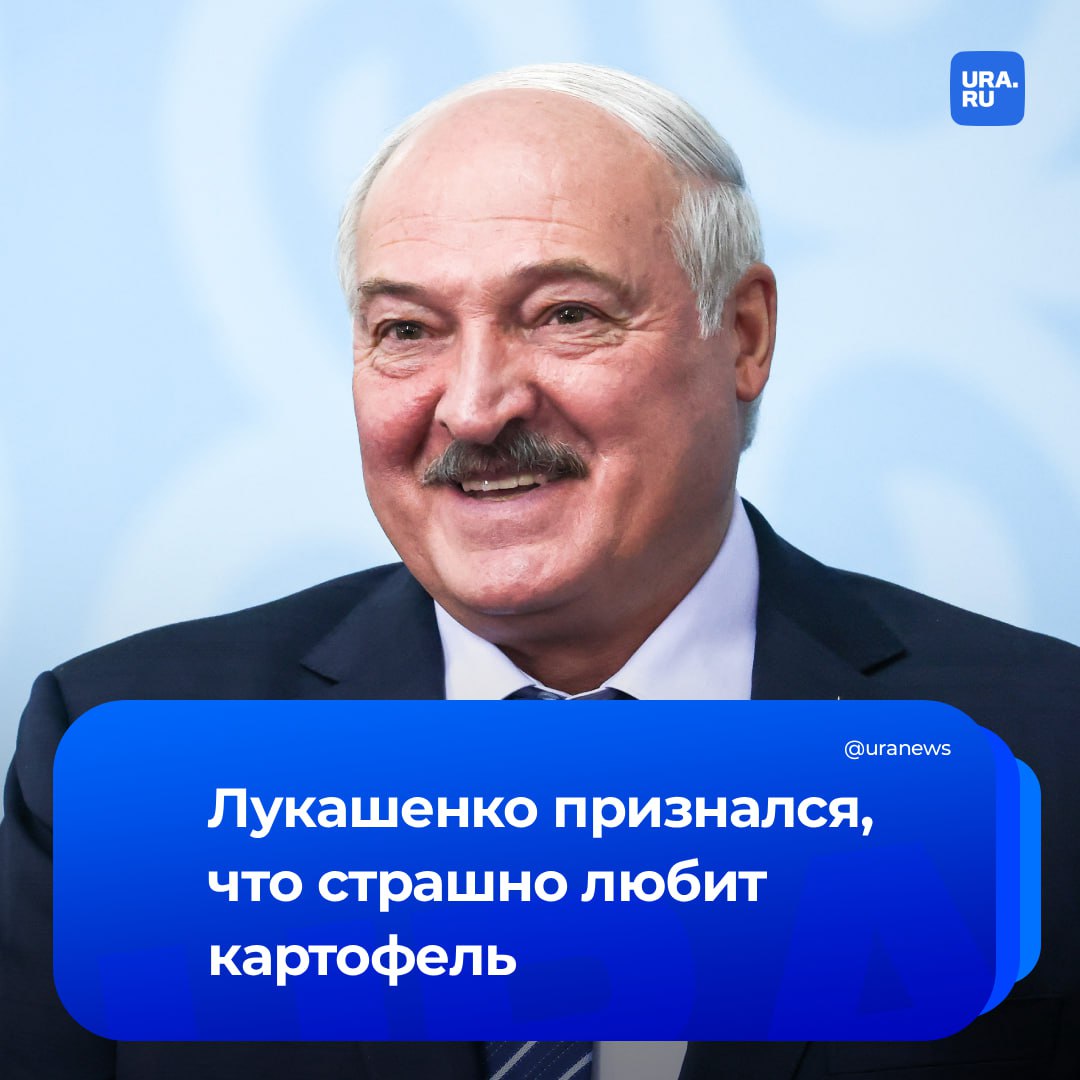 Страшно люблю картошку Вчера согрешил съел Лукашенко признался в любви к картофелю и рассказал что вынужден ограничивать себя из за диеты Кроме того белорусский президент поделился что местные академики изобрели новый сорт картофеля Надо населению раздать чтобы на участках возделывали Вот у кого есть дача или участок могу передать Потому что семенную картошку просто так раздавать нельзя Подписаться на URA RU мы в MAX