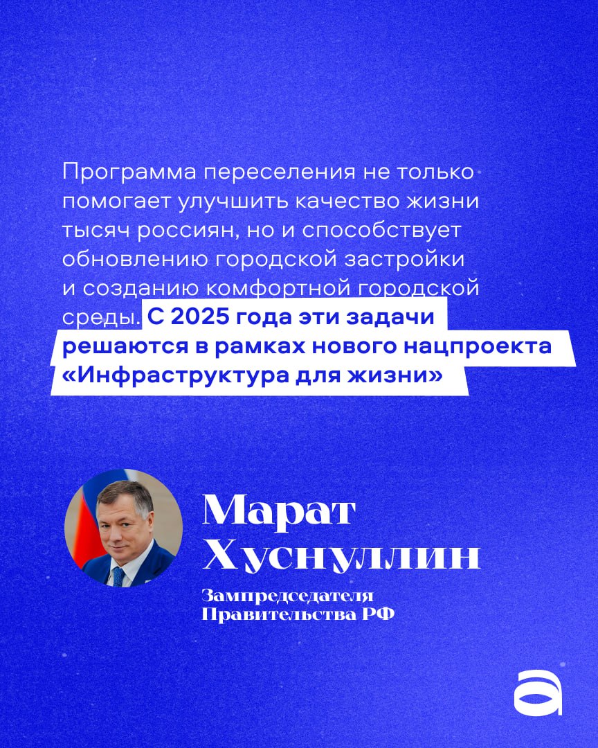 Почти 84 тысячи человек в СЗФО переехали из аварийных домов с 2019 года  По словам Зампредседателя Правительства Марата Хуснуллина, непригодный жилфонд в округе сократился на 1,5 млн кв. м. За счёт бюджетов регионов из общего количества удалось переселить 13,2 тысячи человек.    Программу переселения жителей из аварийного жилья курирует Минстрой России, оператором выступает Фонд развития территорий.