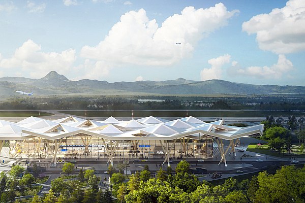 Главгосэкспертиза одобрила проект нового аэровокзального комплекса в аэропорту Горно Алтайск Главгосэкспертиза одобрила проект нового аэровокзального комплекса в аэропорту Горно Алтайск Терминал с уникальным архитектурным обликом должен принять первых пассажиров в 2028 году Об этом сообщает AVIA RU Новый терминал внутренних воздушных линий в аэропорту Горно Алтайск позволит обслуживать до 800 пассажиров в час Такие параметры приняты в проектно сметной документации получившей положительное заключение Главгосэкспертизы Возведение нового аэровокзала пройдет в условиях работы действующего аэропорта Горно Алтайск который является аэропортом федерального значения и в 2025 году получил статус международного aviaru net n291487