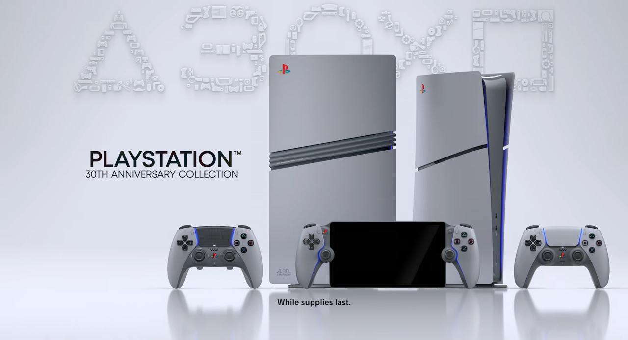 Sony показали стильные версии PS5, PS5 Pro, PS Portal, DualSense и DualSense Edge в дизайне первой PlayStation.  Предзаказы на эту красоту откроются 26 сентября.