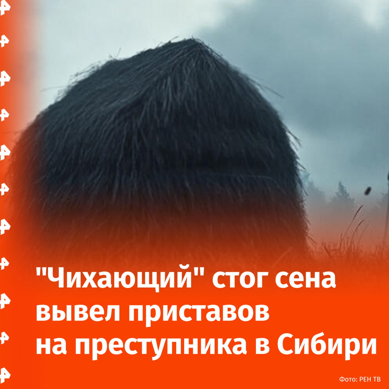 Судебный пристав отыскал 50-летнего подозреваемого в стоге сена в Новосибирской области, сообщает пресс-служба ГУ ФССП по региону на своем сайте.  Местный житель не торопился приходить в суд, и тогда за ним послали пристава по адресу регистрации, но ни утром, ни вечером подозреваемого в краже так и не удалось найти. Соседи рассказали, что мужчина часто бывает в питейных заведениях. В результате совместных действий правоохранители выяснили возможное место его укрытия.  При повторном осмотре территории пристав услышал чихание из стога сена. Проверив источник звука, он обнаружил разыскиваемого. Мужчину передали полиции, а на следующий день суд приговорил его к двум годам принудительных работ.       Отправить новость