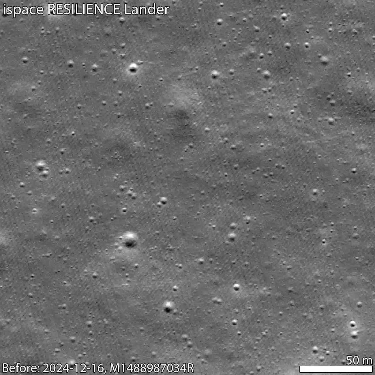 NASA зафиксировало место крушения японского зонда Resilience на Луне