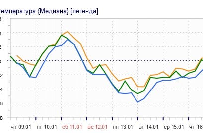 В январе продолжается чередование волн тепла и относительного холода. До 12 января в Москве в дневные часы температура воздуха будет положительной, и средняя суточная температура останется положительной, что выше нормы на 6-7 градусов.  А начало следующей недели ожидается с легким морозцем. Но ненадолго! Все указывает на то, что в январе морозов ниже -10..-12° жителям столицы не дождаться.  Татьяна Позднякова =======