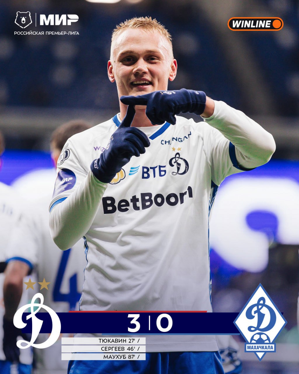 Ролан Гусев мощно начал московское Динамо уверенно обыграло махачкалинское