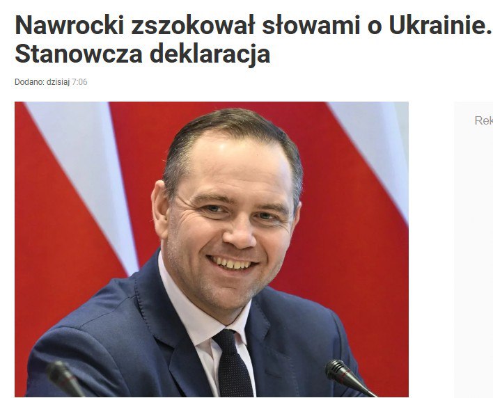 Кандидат в президенты Польши Кароль Навроцкий заявил, что не видит Украину в НАТО:   «Сегодня я не вижу Украину ни в какой структуре – ни в Евросоюзе, ни в НАТО – до тех пор, пока не будут решены столь важные для поляков цивилизационные вопросы. Государство, которое не способно ответить за жестокое преступление против 120 000 своих соседей, не может быть частью международных альянсов».   Поколение «ZOV»    Telegram