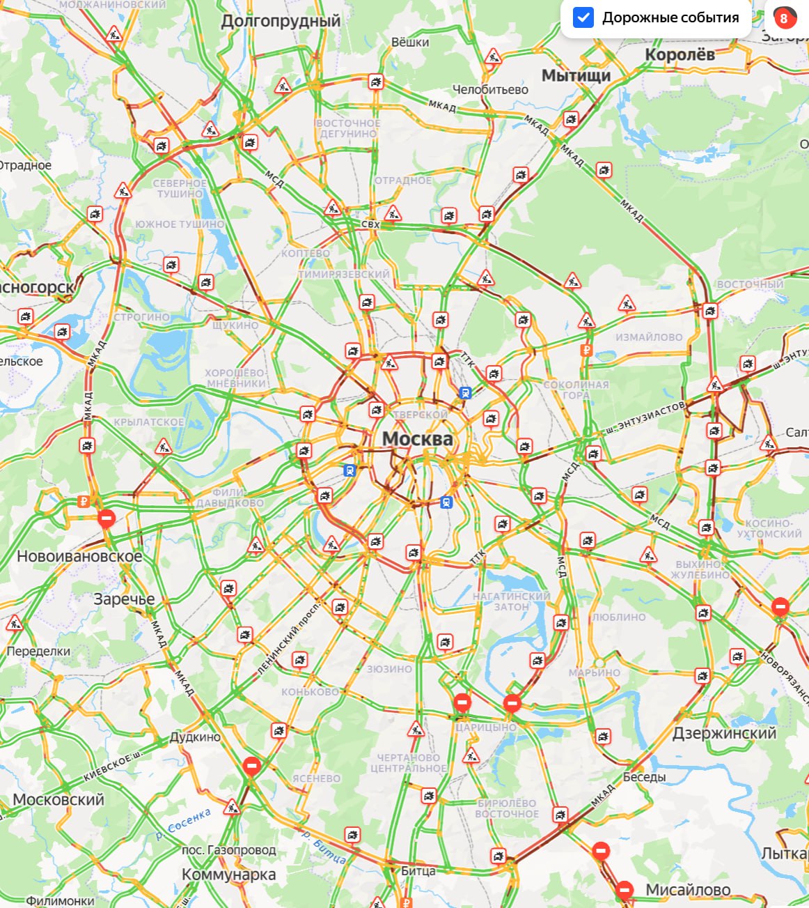 Пробки в Москве 8 баллов в 16 00 среды на фоне обильных затянувшихся снегопадов Подпишись на Агентство Москва