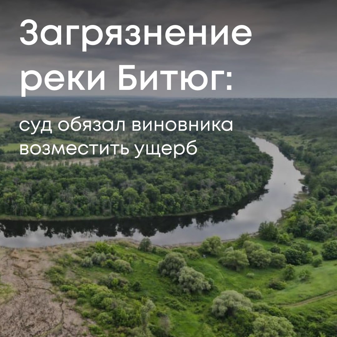 Специалисты Росприроднадзора зафиксировали сброс загрязненных сточных вод из железобетонного коллектора в реку Битюг Нарушение произошло в рабочем поселке Мордово Тамбовской области Лабораторные исследования проб воды показали превышение допустимых концентраций загрязняющих веществ Экологический ущерб был оценен более чем в 1 8 млн рублей Виновником нарушения признано ООО Мордовское ЖКХ Арбитражный суд Белгородской области поддержал позицию Росприроднадзора и обязал предприятие компенсировать ущерб в полном объеме