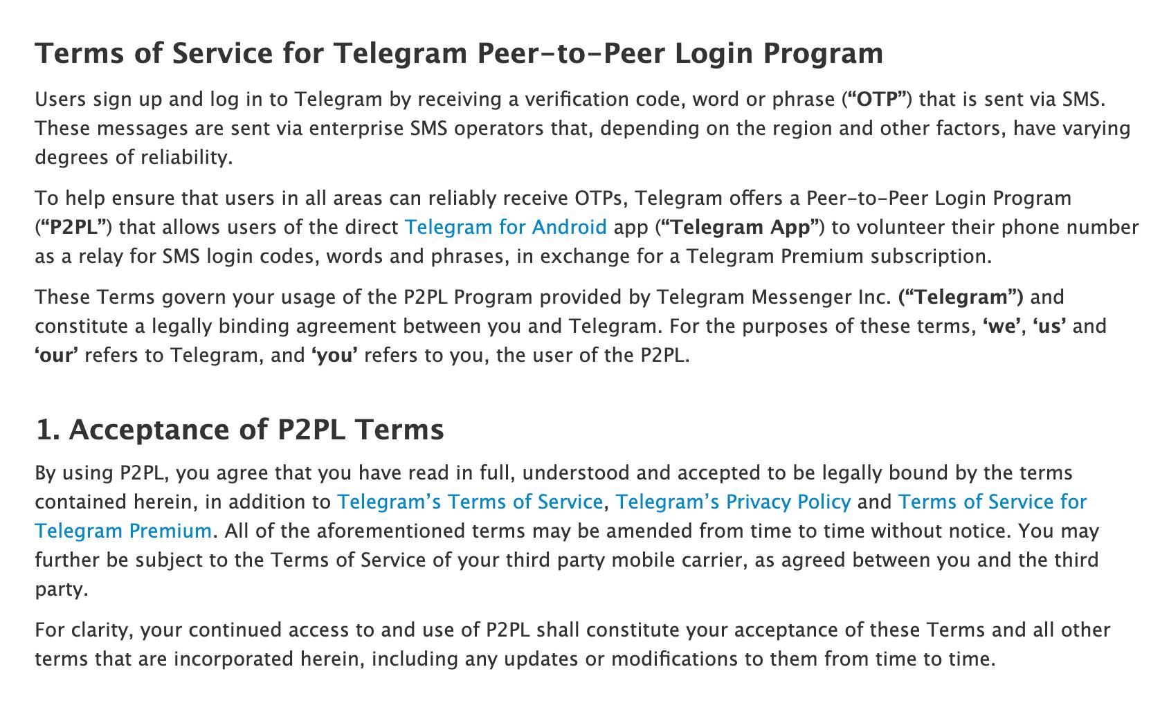 Telegram тестирует в России функцию P2P Login в рамках которой пользователи будут отправлять до 100 SMS с кодами для авторизации в месяц в обмен на подписку Premium Подписывайся на ГлавХак YouFast VPN AML бот Шерлок