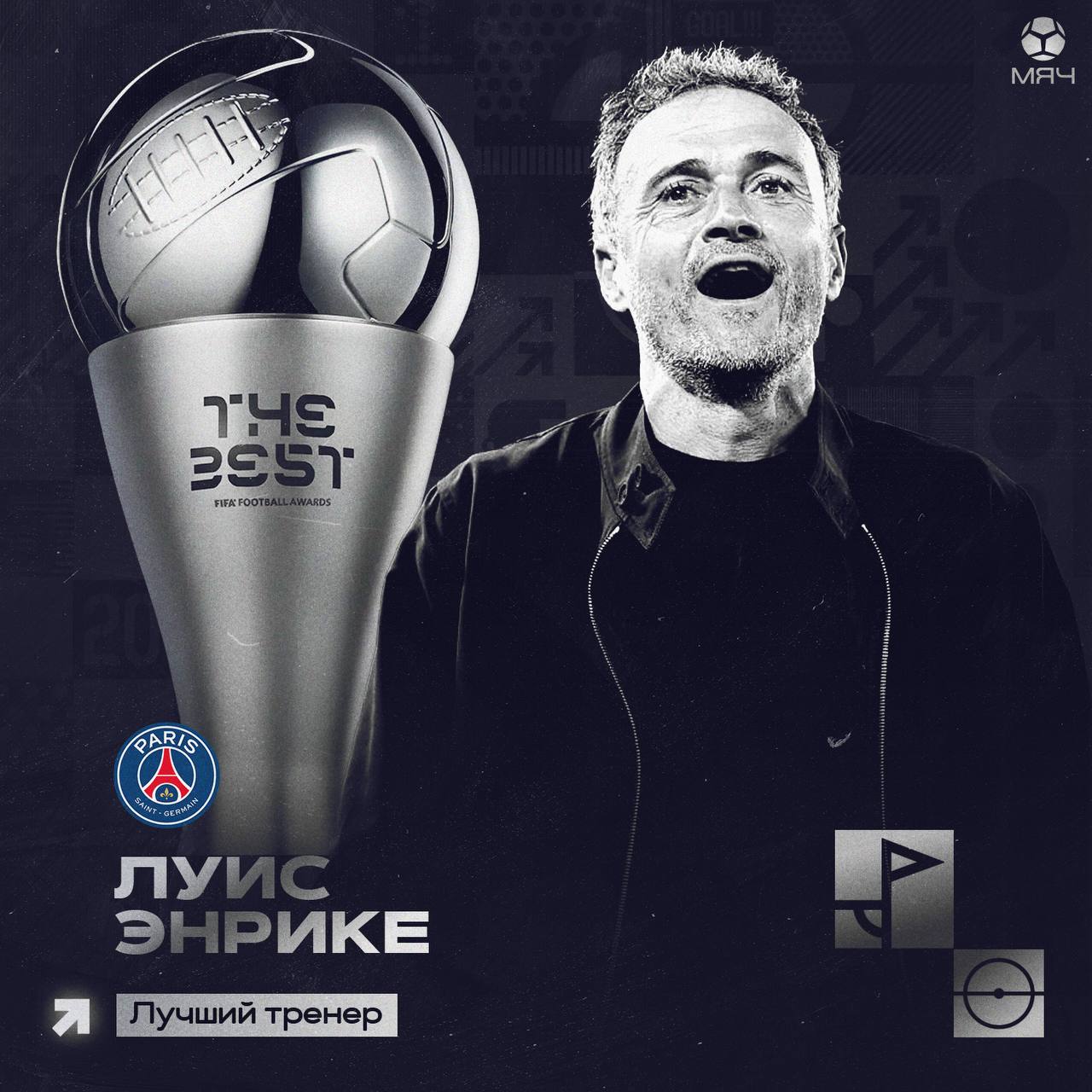 Луис Энрике лучший тренер года по версии FIFA The Best В 2025 м испанец оформил требл и в общей сложности забрал 5 трофеев И аналогичную награду Энрике получил на ЗМ Вопросов нет myachPRO