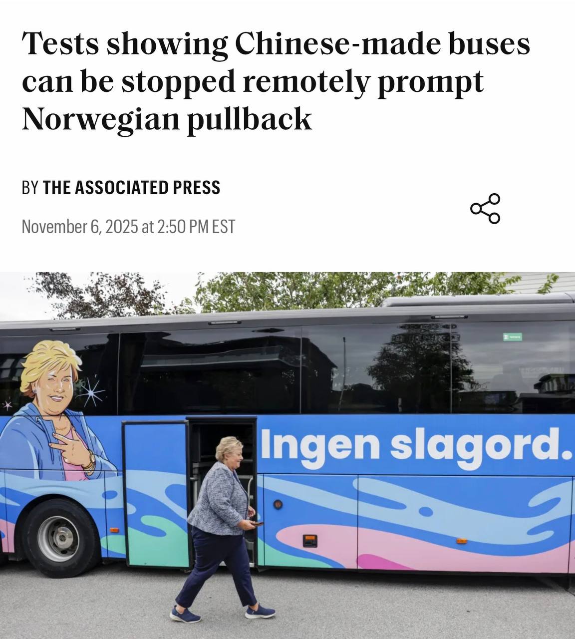 Китайцы следят за европейцами через автобусы Норвежский Минтранс выяснил что у китайской компании поставщика бусов Yutong есть возможность дистанционно отключать транспорт В любой момент всё движение можно остановить одной кнопкой Компания также собирает данные среди которых могут быть записи с камер микрофонов и GPS Yutong уверяет что функция нужна для диагностики а все данные якобы хранятся в Германии Однако европейцы этому не очень доверяют и ищут способы обойти слежку investingcorp