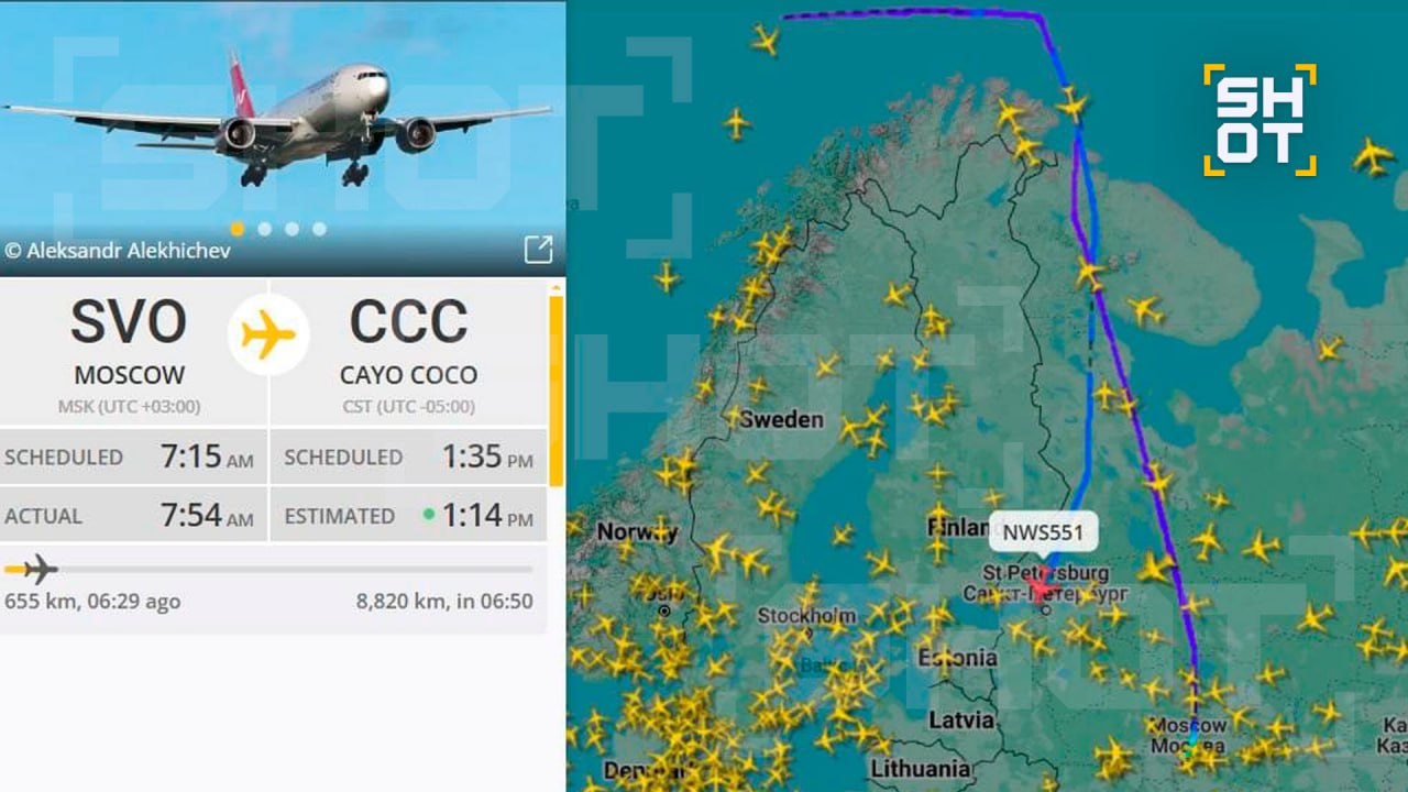 Двигатель боинга который сегодня загорелся в Шереметьево уже ломался в этом году во время рейса на Кубу По данным SHOT у Boeing 777 200 принадлежащего авиакомпании Nordwind отказал двигатель во время рейса из Москвы в Кайо Коко в начале года Тогда борт долетел до акватории Норвежского моря доложил о технической неисправности и вынужденно приземлился в Пулково фото 1 Предварительной причиной стал отказ двигателя Пассажиры борта который не смог улететь сегодня из Шереметьево в Кайо Коко из за поломки двигателя ждут в аэропорту фото 2 Рейс перенесли на 5 5 часа вылет планируется в 13 часов дня UPD После инцидента в начале года самолёт с бортовым номером RA 73341 списан из за разрушения лопатки турбины двигателя SHOT в MAX max ru shot