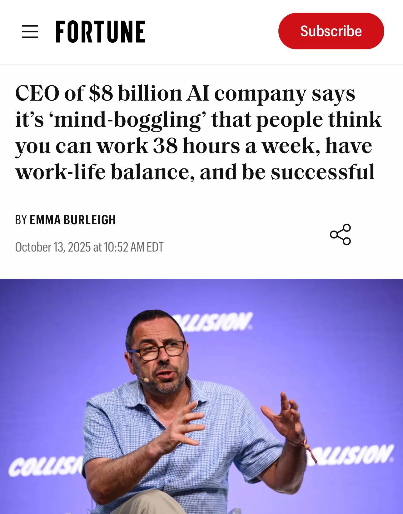 CEO AI компании стоимостью 8 млрд работать 38 часов в неделю и быть успешным это бред Сооснователь и CEO компании Cerebras Systems Эндрю Фелдман заявил что идея о work life balance несовместима с желанием построить великую карьеру Нельзя создать нечто выдающееся работая 38 часов в неделю Великие вещи требуют полной вовлеченности это работа каждую минуту бодрствования И конечно за это приходится платить сказал Фелдман Он отметил что 40 часовая неделя может подойти тем кто хочет стабильности и личного комфорта но не тем кто строит новых единорогов и продукты меняющие индустрию Вы согласны или settersmedia news