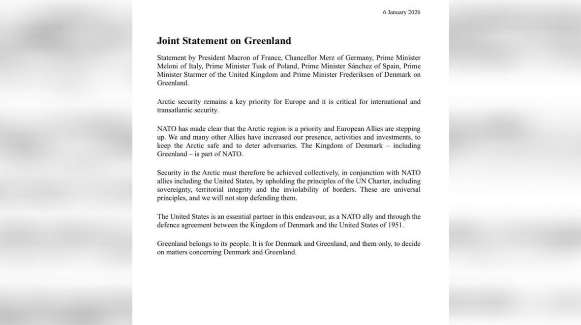 Европейские лидеры выступили против притязаний США на Гренландию Европейские лидеры выступили с совместным заявлением по Гренландии заявив что любые решения по острову могут принимать только Дания и сама автономная территория   Прислать новость