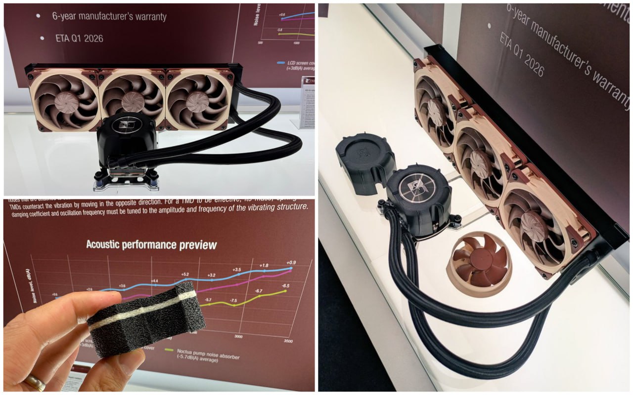 Noctua представит свою первую СЖО во втором квартале 2026   Noctua анонсировала дебют своей первой СЖО в 2026 году Система будет основана на помпе Asetek G8 V2 получит шумоизоляцию и радиаторы до 420 мм Совместимость с платформами обеспечат крепления SecuFirm Параллельно бренд перенёс выход обновлённых вентиляторов chromax black на конец 2025 года ждем легендарную тишину и качество ещё целый год Следи за новостями VA PC Наш менеджер для связи