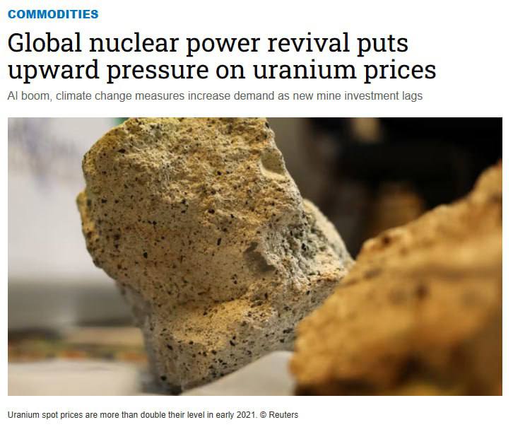 ИИ разогнал рынок урана теперь его скупают для дата центров а не ракет Генерация кода и котиков внезапно оказалась энергоёмче чем многие ожидали IT гиганты массово разворачиваются к атомной энергетике Google и Microsoft реанимируют закрытые АЭС а цены на уран вернулись к уровням 2008 года Что происходит на рынке Долгосрочные контракты 86 за фунт максимум за 15 лет Спрос к 2040 году удвоится до 150 тыс тонн в год Старые шахты истощаются новые проекты дороги и долгие в запуске Ирония эпохи свободный уран уходит на обучение ИИ моделей а не на боеголовки С такими ценами на электричество даже восстание машин придётся отложить