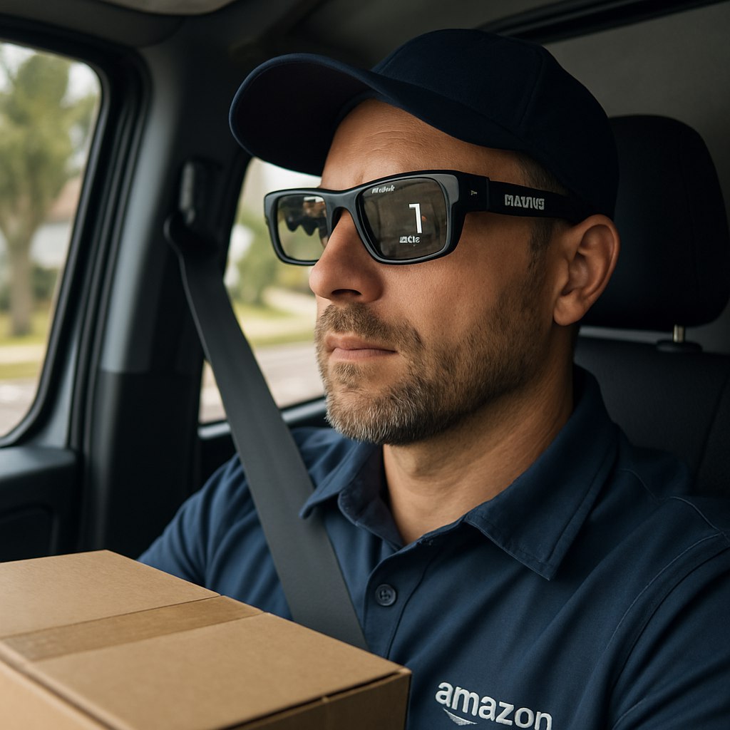 Amazon разрабатывает AR очки для своих водителей Компания планирует выпустить новую модель дополненной реальности кодовое название которой Jayhawk Ожидается что очки получат цветной дисплей встроенные микрофоны динамики и камеру Согласно информации Amazon намерена произвести 100 000 единиц этих очков для своих курьеров Они будут иметь более громоздкий дизайн по сравнению с потребительской версией и будут предназначены для предоставления инструкций по доставке пакетов включая навигацию поворот за поворотом на небольшом встроенном экране Появление AR очков для водителей может произойти уже в ближайшие месяцы PRO AI OFFICIAL