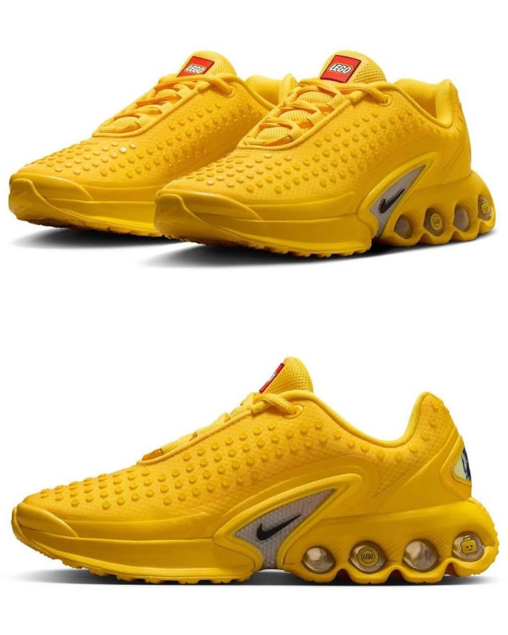 В конце лета 2024 года Nike и LEGO объявили о долгосрочном партнёрстве. И вот, почти год спустя, появились первые данные о коллаборации. Первой моделью в рамках сотрудничества стала Air Max DN. Она выполнена в фирменных цветах LEGO и имеет узнаваемую текстуру кубиков LEGO. Кстати, коробка сделана так, что после того, как оттуда заберут кроссовки, её можно будет использовать как контейнер для хранения тех самых кубиков. Ориентировочно модель появится в августе 2025-го, то есть ровно через год после анонса о сотрудничестве.