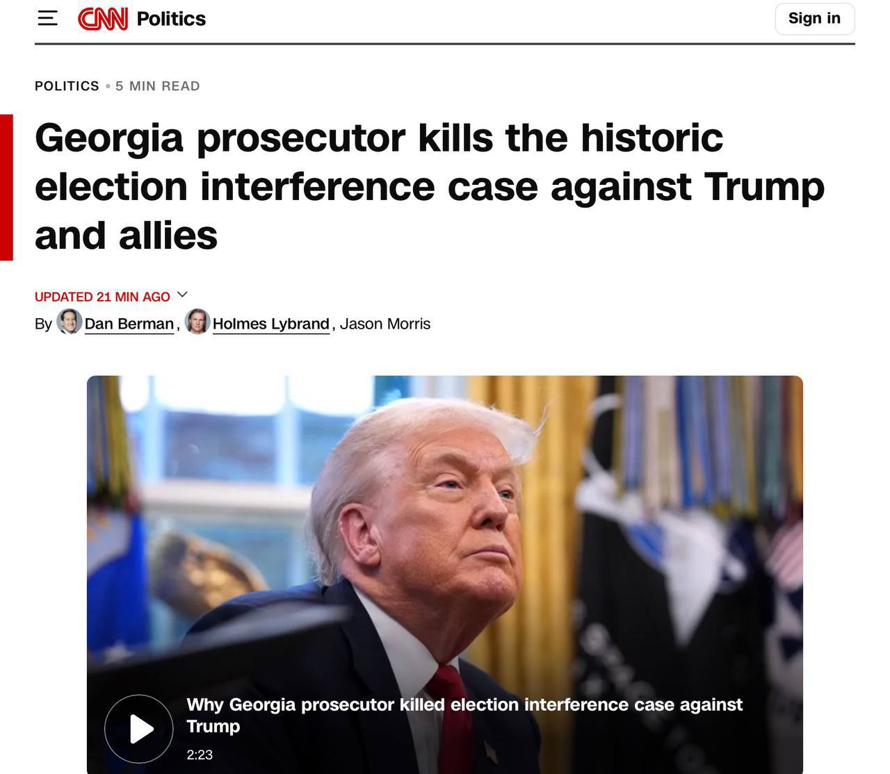 В США суд закрыл последнее дело против Трампа о вмешательстве в выборы 2020 года CNN Caucasian bureau