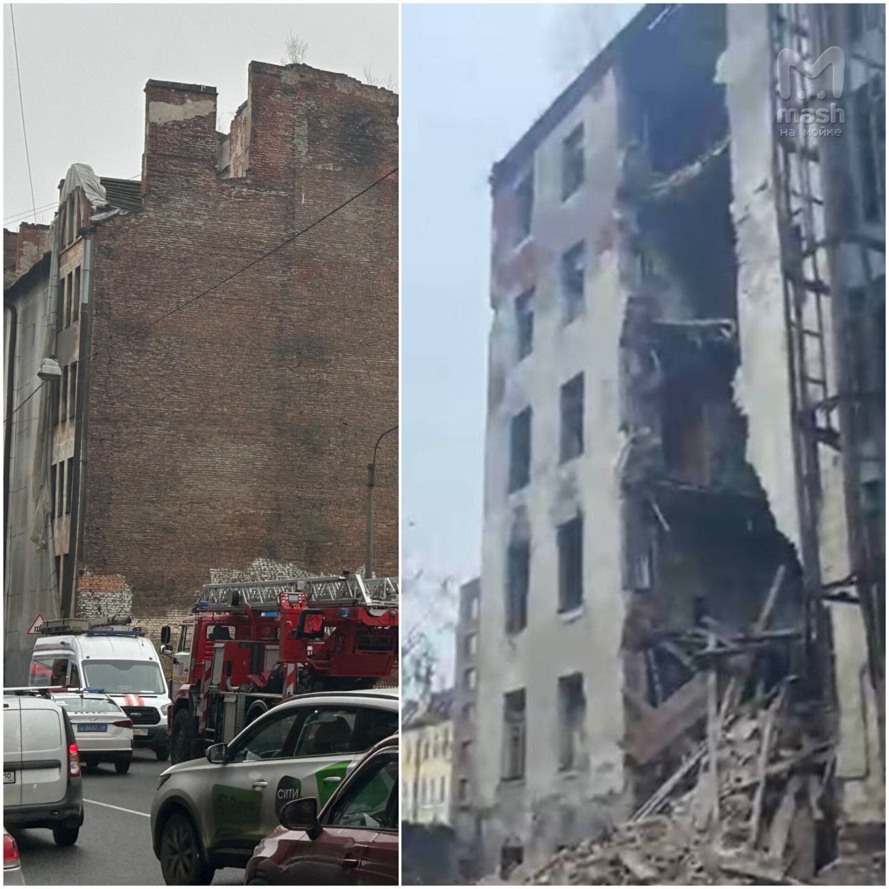 Обрушение в доходном доме на Розенштейна обвалились стена и перекрытия Предварительно пострадавших под обломками не оказалось UPD Здание в 2010 году признали аварийным переведено в статус нежилого Из части дома вывели четырёх бомжей никто не пострадал Питерская прокуратура устанавливает причины обрушения Mash на Мойке новости СПб