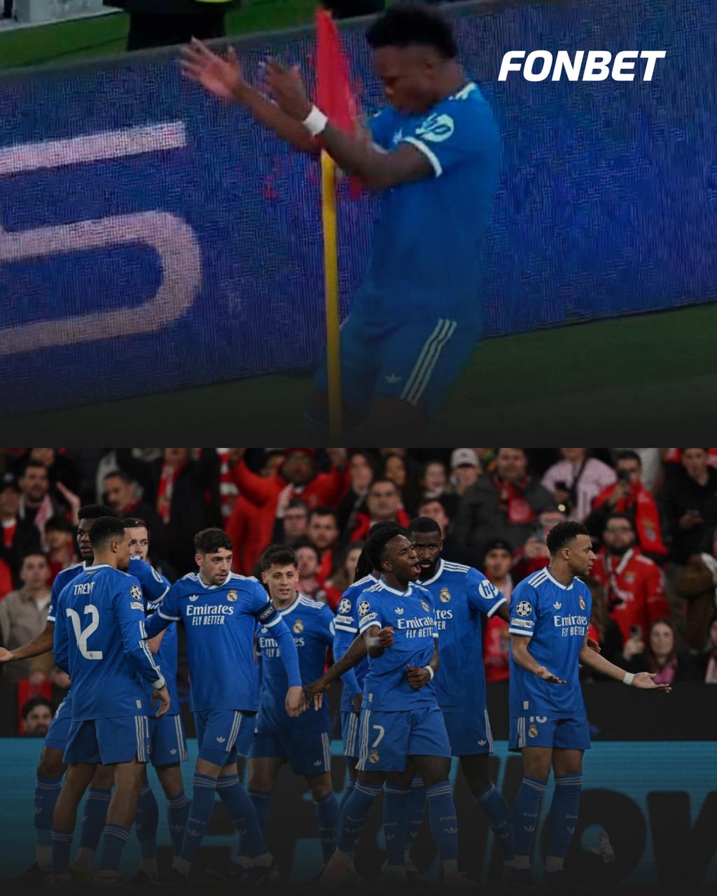 Матч Реала и Бенфики приостановили из за расистских выкриков фанатов Винисиус отпраздновал гол сомнительным жестом у углового флажка трибуны хозяев ответили грубостью В итоге игра была на паузе девять минут Дичь