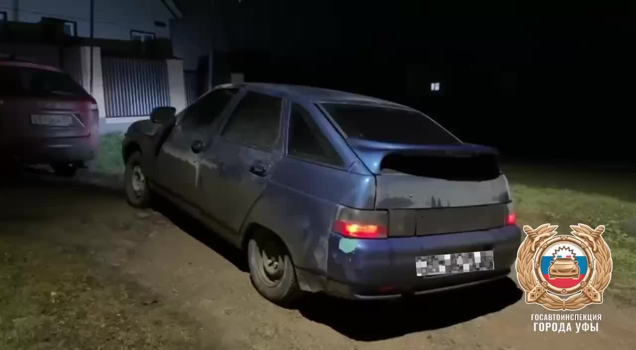 В Уфе 17-летний подросток задержан за погоню на незарегистрированном автомобиле