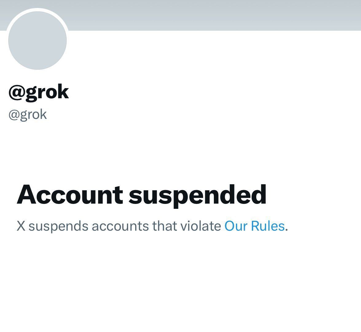 В соцсети Илона Маска X забанили аккаунт искусственного интеллекта Grok.