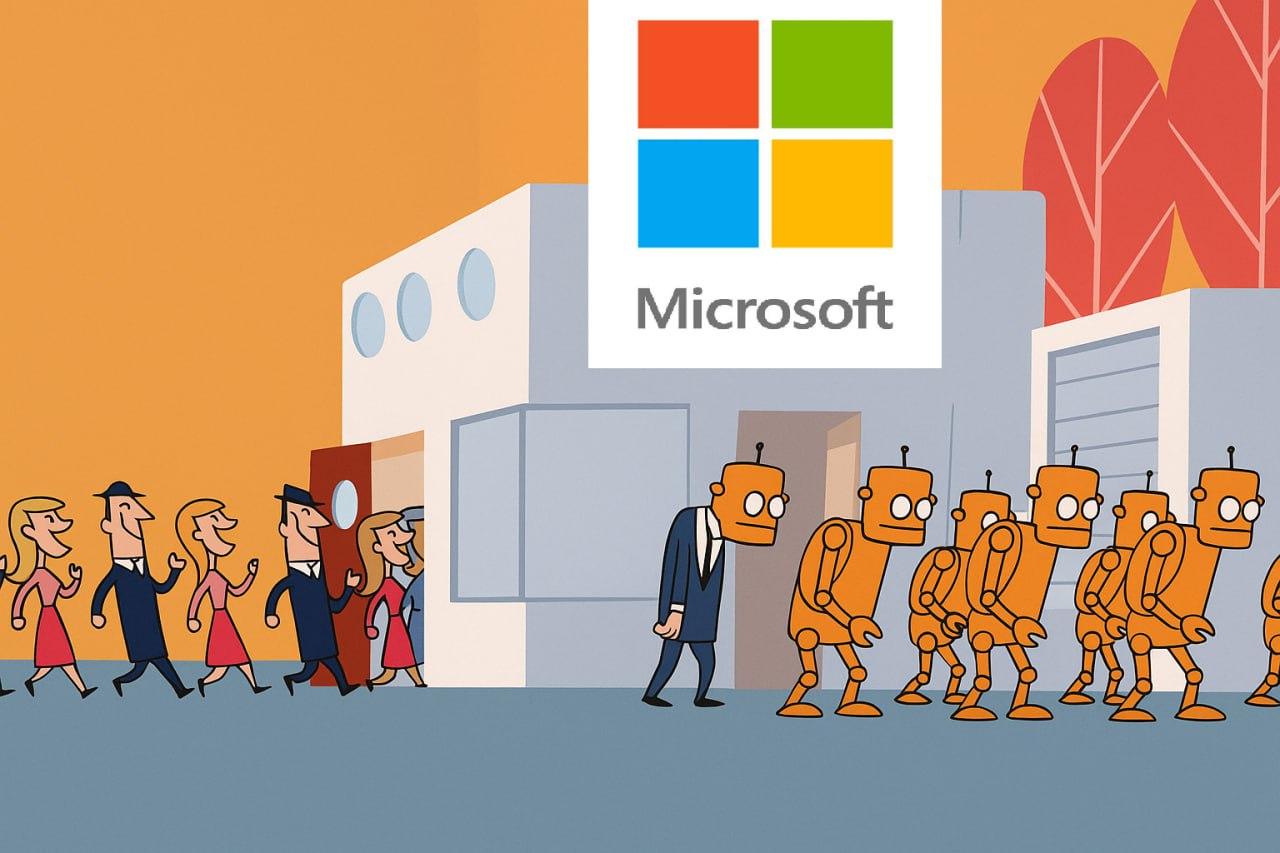 Microsoft сэкономила $500 млн на ИИ... уволив 15 000 человек Коммерческий директор Microsoft Джадсон Альтхофф раскрыл цифры: ИИ-инструменты сэкономили корпорации $500 млн только на колл-центрах за 2024 год. Но за кадром — волна сокращений: 15 000 сотрудников уволены с начала 2025, включая отделы продаж на прошлой неделе. Как ИИ «оптимизировал» бизнес: → 35% кода новых продуктов генерирует ИИ ускоряет релизы ; → GitHub Copilot 15 млн пользователей повысил прибыль продавцов на 9%; → ИИ-боты обслуживают малый бизнес, экономя «десятки миллионов». Типичный Сисадмин