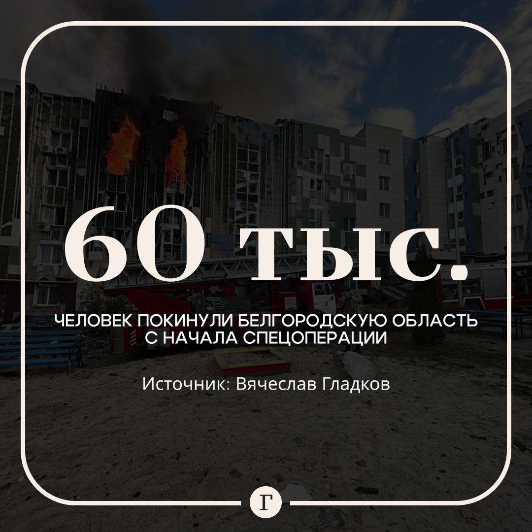 Порядка 60 тыс человек за годы СВО уехали из Белгородской области заявил Гладков По его словам такие выводы были сделаны по количеству ОМС открепленных от местных медицинских учреждений У нас порядка 60 тыс человек которые открепились В первую очередь это те кто живет в приграничье и у кого дети отметил Гладков Он также выразил уверенность что после окончания специальной военной операции 90 из уехавших из области вернутся   Читайте Газету Ru в MAX Участвуйте в розыгрыше