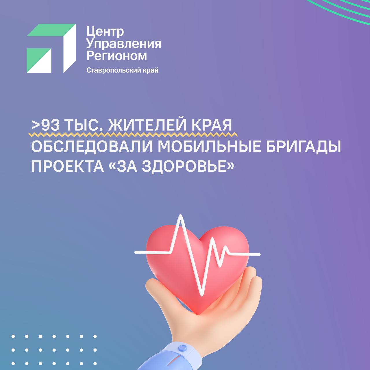 В Ставропольском крае активно работает социальный проект «За здоровье», инициированный губернатором Владимиром Владимировым. Мобильные медицинские бригады, в том числе с узкими специалистами, выезжают в сельские территории. Итоги проекта за этот год — в карточках