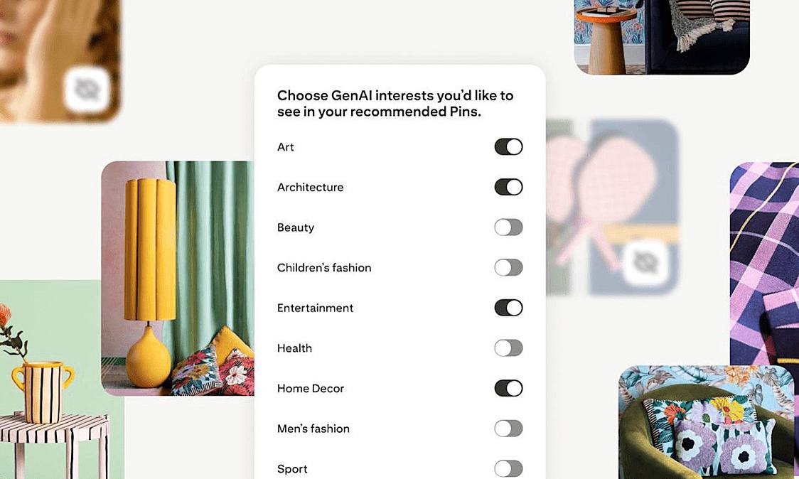 Pinterest добавил фильтры для скрытия из ленты ИИ контента Благодаря новому разделу Refine your recommendations и гибким фильтрам пользователи могут настроить ленту под себя Настройки позволяют выбрать в каких темах нужно показывать или скрывать ИИ контент Категорий много например искусство архитектура мода красота детская мода Мы хотим чтобы каждый пользователь мог сам решать что его вдохновляет человеческое творчество или ИИ заявил техдиректор Pinterest Мэтт Мадригал Функция уже работает на Android а в ближайшие недели появится и на iOS settersmedia news