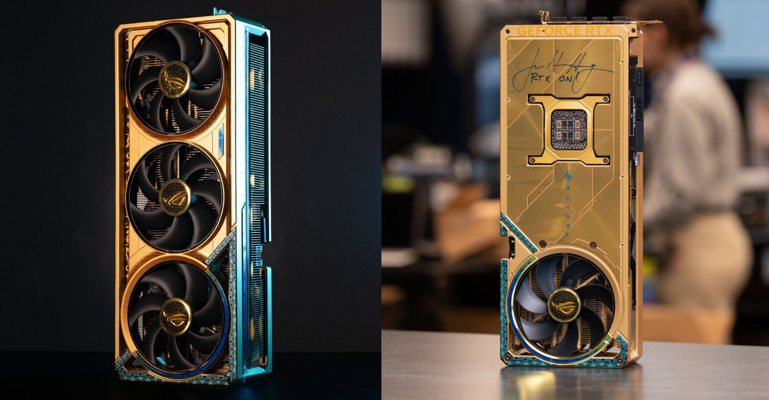 Уникальную ASUS RTX 5090 Dhahab с автографом Дженсена Хуанга продали за $24 200 ASUS выпустила единственный экземпляр RTX 5090 Dhahab с автографом Дженсена Хуанга для благотворительного аукциона.