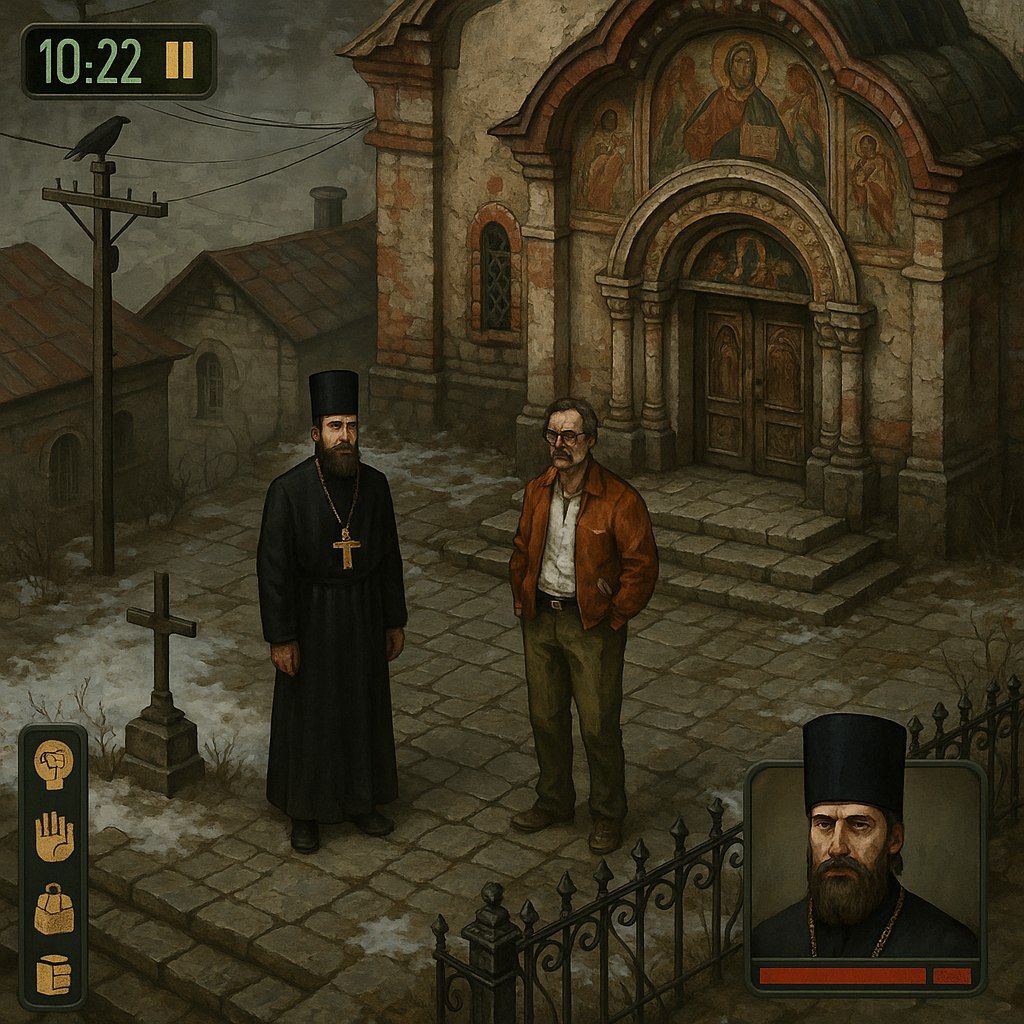 Православную игру в стиле Disco Elysium разрабатывают в России По сюжету Лестница в небо расскажет про подростка который переживает жизненный кризис и ищет духовно нравственные ориентиры На проект выделили 20 млн рублей из президентского фонда