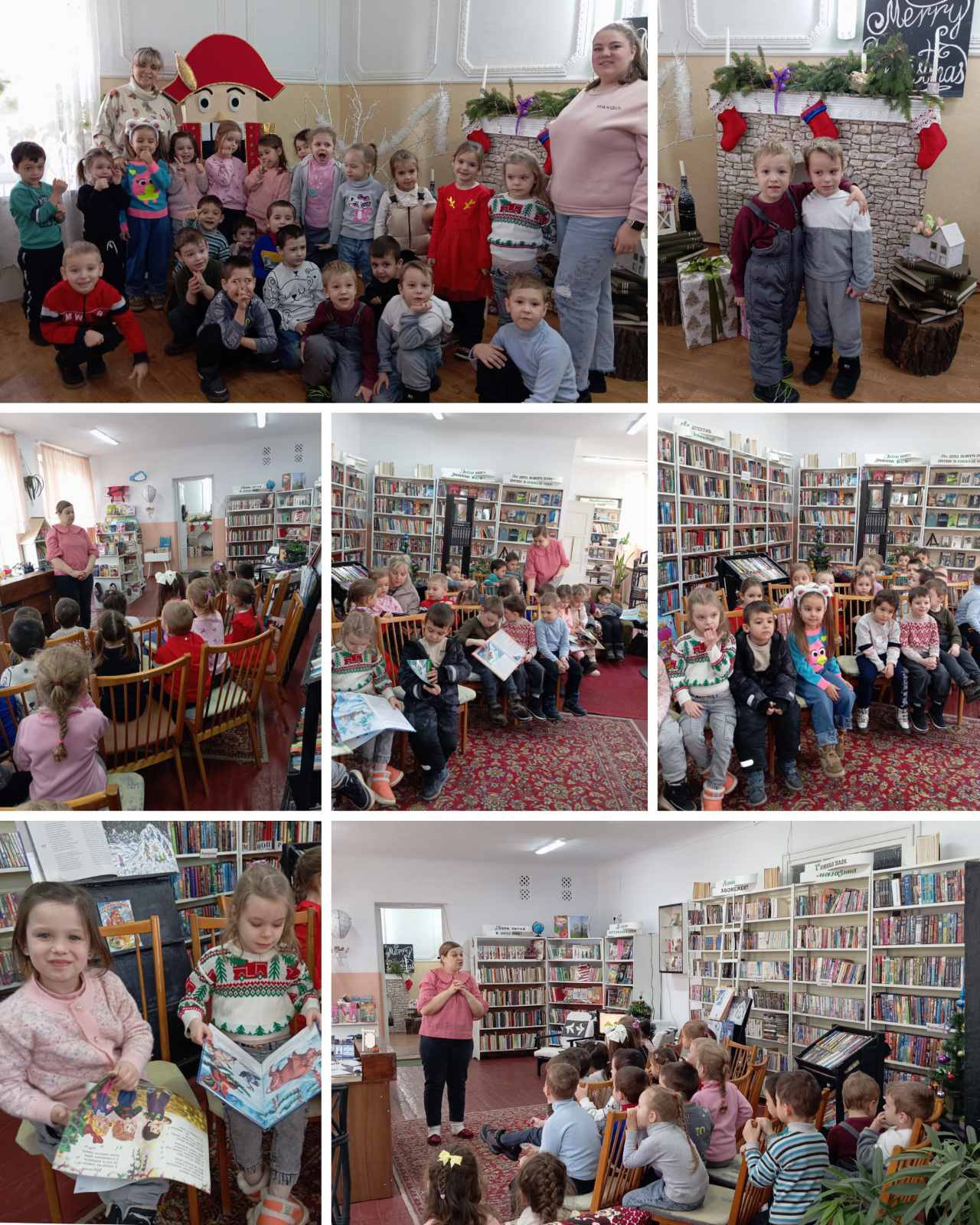 Увлекательная экскурсия Воспитанники старших групп детского сада 16 побывали на удивительной экскурсии История новогодних игрушек в филиале 4 городской библиотеки Дети услышали рассказ о том как 2 тысячи лет назад люди начали украшать ёлки В те времена из украшали конфетами печеньями яблоками орехами Отгадав загадки и посмотрев видео дети узнали что искусство изготовления новогодних игрушек хранилось в тайне и передавалось по наследству из поколения в поколение Их делали из ваты бумаги и стекла Малыши узнали много интересного и познавательного получили много позитивных эмоций погрузившись в мир новогодней фантазии и творчества