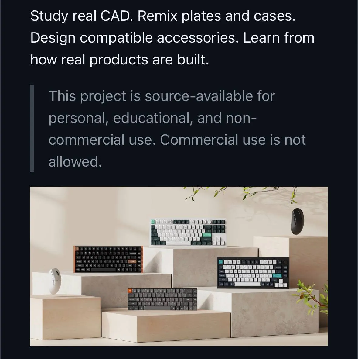 Keychron выложили в открытый доступ CAD модели всех своих клавиатур и мышек В репе сейчас 100 моделей устройств и сотни дизайн файлов корпуса платы кейкапы стабилизаторы Можно просто изучать а можно скачать закастомить и напечатать себе всё что нужно Сокровища лежат здесь   xor journal