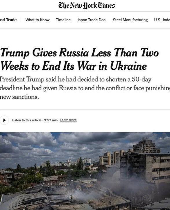 Угрозы Трампа в адрес России оказались пустыми словами, отмечают в The New York Times Автор статьи подчеркивает, что американский ультиматум по Украине не изменит решимость Путина, а новые санкции лишь ударят по мировым рынкам и простым людям. Царьград.ТВ — Не боимся говорить правду Подпишись
