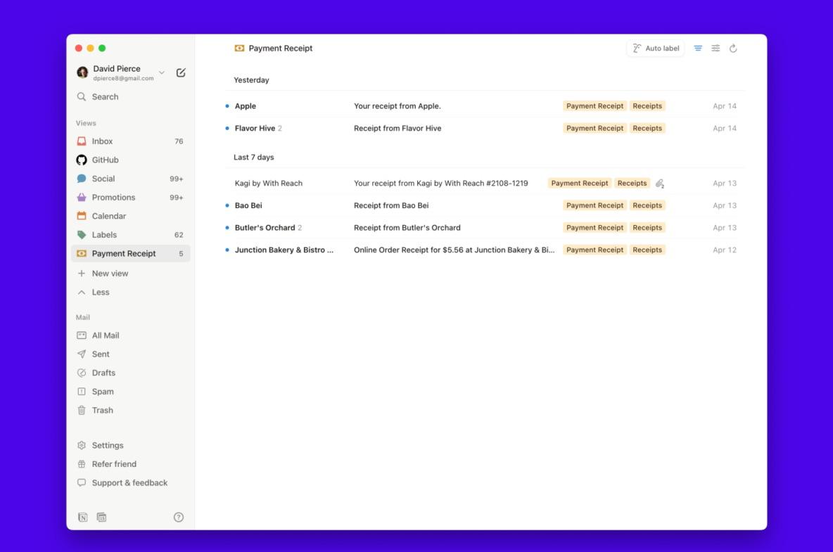 Notion выпустил Notion Mail — почтовый клиент для Gmail на базе ИИ.   Notion Mail подключается к учётным записям Gmail пользователей Notion, пишет TechCrunch. Он умеет упорядочивать письма, искать сообщения, составлять черновики ответов, планировать встречи.  Будет ли он работать с другими почтовыми сервисами — не уточняется. Пока Mail доступен в веб-версии и на Mac. Приложение для iOS выйдет в «ближайшем времени», для Android — позже в 2025 году.    Подписывайся на «ГлавХак»  --------------------------------- Глаз Бога   YouFast VPN™   Купить крипту   AML бот