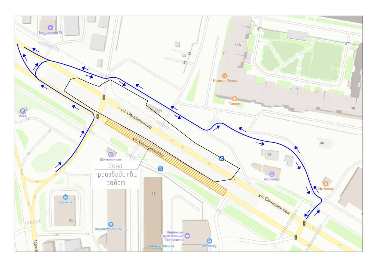 В Челябинске снова закроют движение на улице Овчинникова. Правда, всего на сутки.   «С 8:00 14 сентября до 13:00 15 сентября будет закрыто движение транспорта по улице Овчинникова  в Челябинске, где ведутся подготовительные работы по строительству стройплощадки для скоростной линии Метротрамвая.  Проезд закроют для проведения работ по укладке верхнего слоя асфальтобетонного покрытия на объездной дороге. После завершения работ для движения будут открыты 3 полосы дороги», — мэрия.