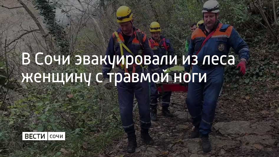 24 ноября в МКУ Служба спасения города Сочи позвонила девушка и рассказала что ее мать споткнулась и травмировала ногу во время прогулки по Агурским водопадам идти сама женщина больше не могла Спасатели отправились к месту происшествия оказали женщине первую помощь погрузили на носилки и вынесли из леса на руках На выходе из лесной тропы спасателей уже ожидали врачи на машине скорой медицинской помощи которым они передали пострадавшую сообщили в МКУ Служба спасения города Сочи Мы в MAX