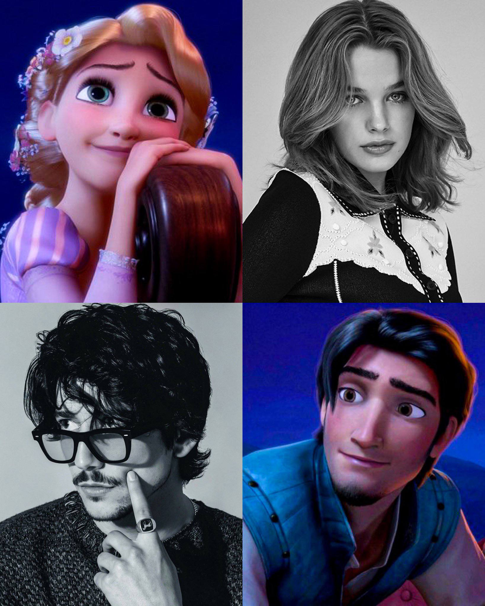 Disney подтвердил актерский состав игрового ремейка Рапунцель Главную роль в киноадаптации анимационного фильма исполнит Тиган Крофт Ее экранным партнером станет Майло Манхейм который воплотит образ Флинна Райдера харизматичного возлюбленного принцессы Режиссером выступит Майкл Грэйси известный по работе над Величайшим шоуменом Дата премьеры фильма пока не объявлена