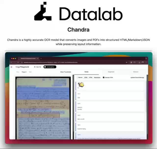 Datalab представляет новую OCR модель Chandra для преобразования PDF и изображений в текст