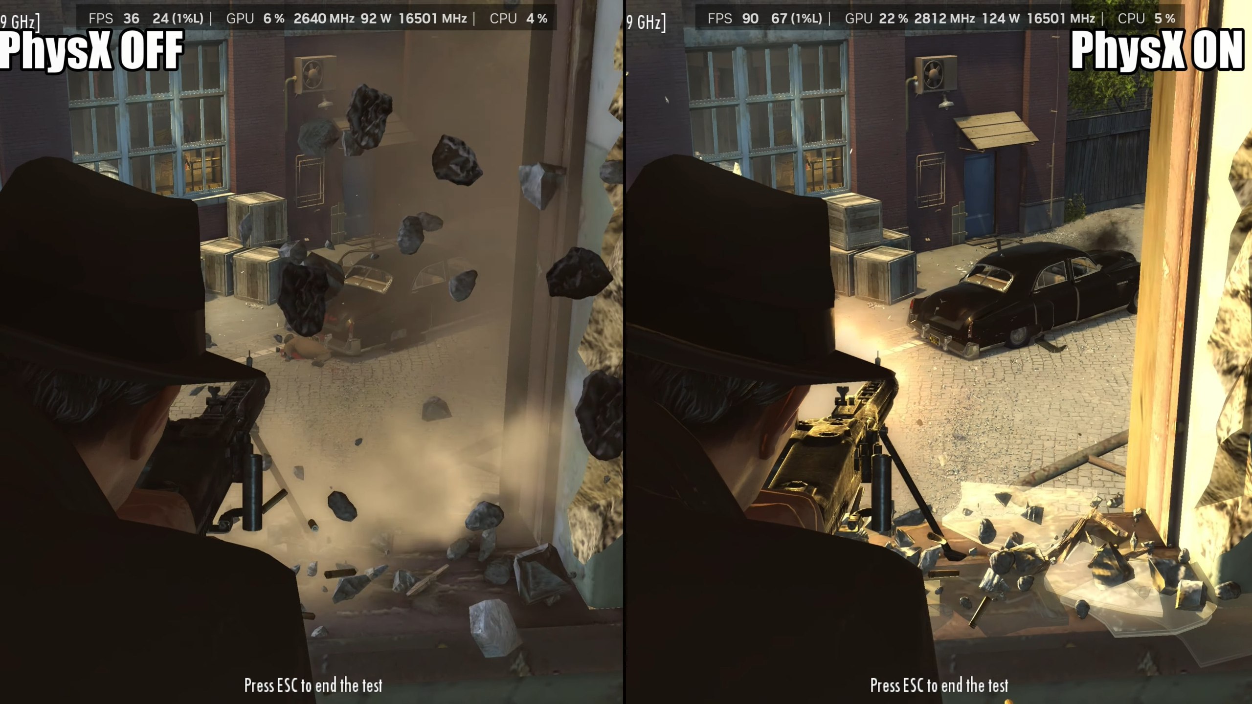 PhysX вернулся на RTX 50 Nvidia все таки вняла просьбам игроков и заставила нормально работать 32 битный PhysX на картах RTX 50 для этого нужно установить свежий драйвер Game Ready 591 44 С ним при включенных эффектах физики производительность в Mafia 2 в 4К на максимальных настройках при использовании RTX 5090 держится на уровне 90 120 кадров Для сравнения на драйвере Game Ready 581 94 всё было печально от силы 20 30 FPS И хотя сейчас PhysX практически нигде не используются покупатели свежих карт Nvidia наконец то получили возможность прикоснуться к классическим проектам 2010 ых с максимально возможной графикой и адекватной производительностью Мой Компьютер