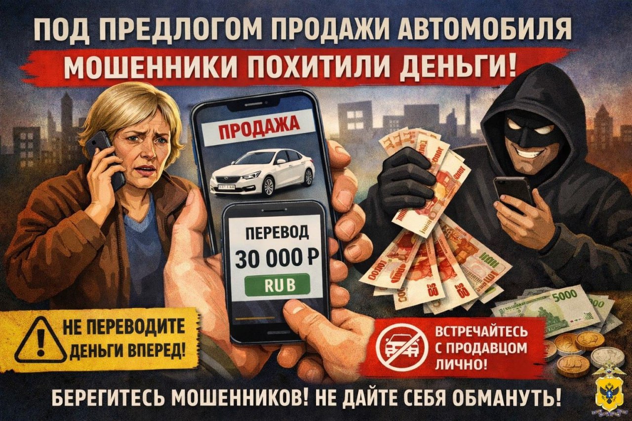 Под предлогом продажи автомобиля мошенники похитили деньги у жительницы Генического округа От жителей Херсонской области в полицию продолжают поступать заявления о мошеннических действиях неизвестных лиц которые под предлогом покупки и продажи товаров через Интернет обманом похищают денежные средства Так в дежурную часть Отдела МВД России Генический обратилась 58 летняя местная жительница Женщина рассказала что в мессенджере увидела объявление о продаже автомобиля и связалась с его автором Лжепродавец сообщил что иномарка находится в другом регионе и под предлогом оплаты услуги транспортировки автомобиля в Херсонскую область убедил перевести денежные средства в размере 30 тысяч рублей на указанные им реквизиты После того как заявитель осуществила перевод при помощи банковского мобильного приложения связь с лжепродавцом прервалась Осознав что стала жертвой интернет афериста потерпевшая обратилась в полицию Женщина пояснила что знала о различных дистанционных способах мошенничества из СМИ и баннеров с социальной рекламой но все равно поверила мошеннику В настоящее время сотрудники полиции проводят оперативные мероприятия направленные на установление личности и задержание злоумышленника По данному факту возбуждено уголовное дело по признакам преступления предусмотренного ст 159 УК РФ Мошенничество Полиция региона призывает проявлять повышенную бдительность при совершении сделок в Интернете Всегда назначайте продавцам личные встречи для осмотра товара Никогда не переводите деньги частным лицам под предлогом оплаты таможенных или иных сборов Помните что заманчивые скидки и предложения часто являются уловкой мошенников Если в отношении вас совершено преступление незамедлительно обращайтесь в полицию Телефоны ГУ МВД России по Херсонской области Дежурная часть 102 7 990 101 42 44 Телефон доверия 8 860 269 00 03 Телефоны дежурных частей территориальных отделов полиции