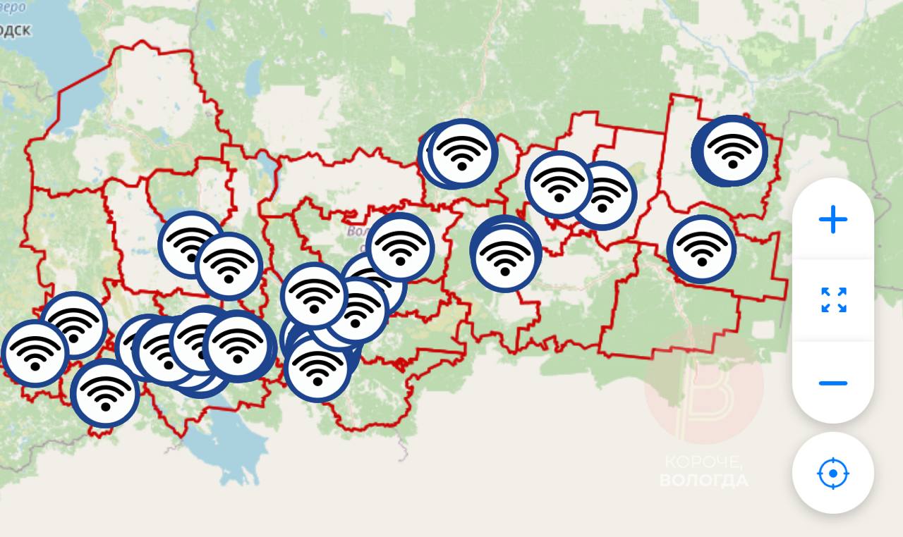 Появилась интерактивная карта общедоступного Wi Fi в Вологодской области Найти её можно по ссылке На карте обозначены 260 точек по всей области где можно воспользоваться бесплатным Wi Fi Это как крупные города так и небольшие населённые пункты Подпишись на MAX чтобы быть на связи