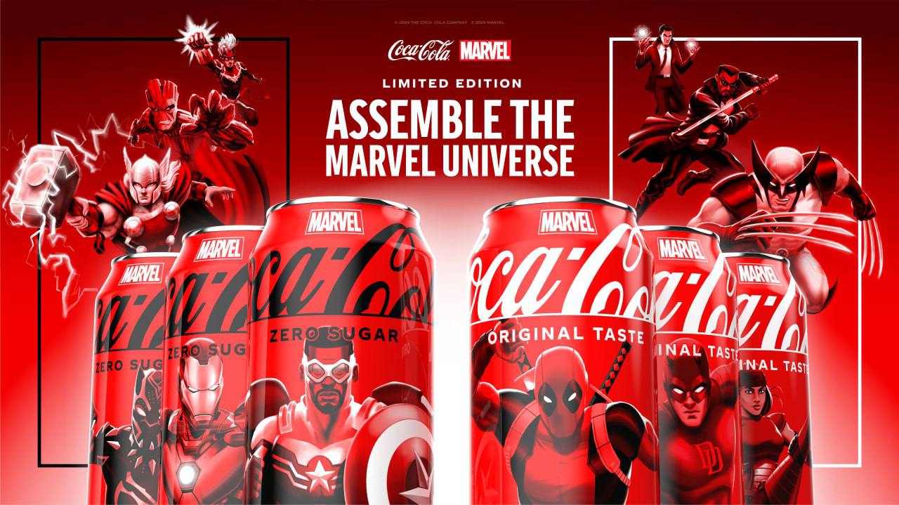 Coca Cola вернулась в Россию  Лимитированную коллекцию с героями Marvel завезли в Fix Price, Ленту и внесетевые магазины.