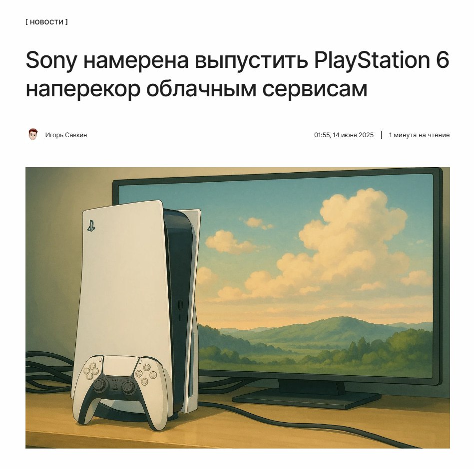 Железо всё ещё актуально Sony анонсировала разработку PlayStation 6 на личной встрече для инвесторов. Несмотря на убеждения сделать ставку на облачный гейминг, компания уверена, что физические консоли всё ещё не утратили свою актуальность. ↖