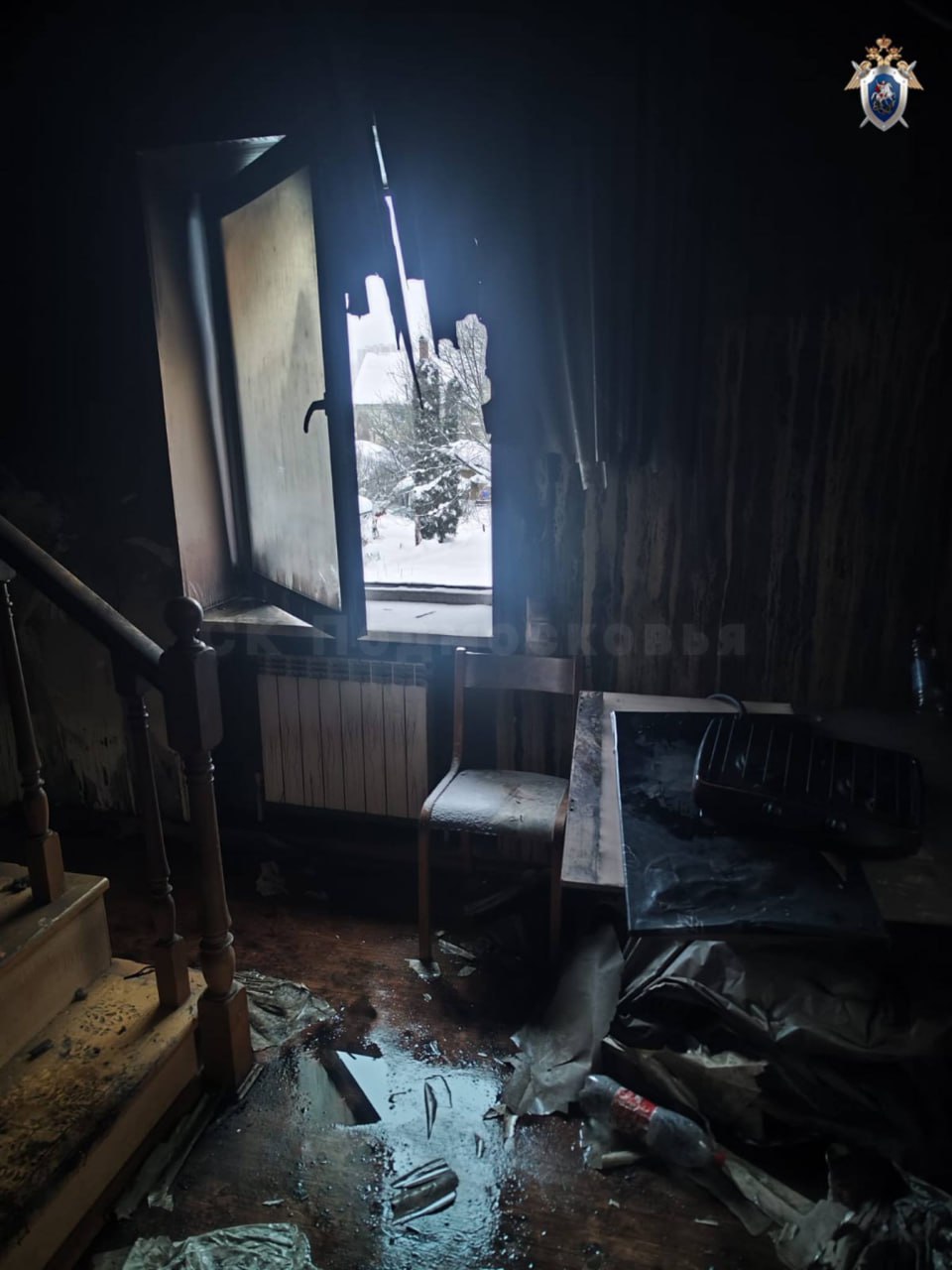 Первые кадры из сгоревшего хостела в Салтыковке Предварительная причина неосторожное обращение с огнем Фото ГСУ СКР по Московской области