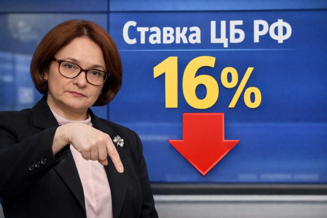 Банк России снизил ключевую ставку на 50 б п до 16 годовых Пресс конференция в 17 00 мск След заседание 13 февраля 2026 года Планка необлагаемого налогом процентов по вкладам на 2026 год не может быть меньше 160 тыс рублей Подписаться Все акции