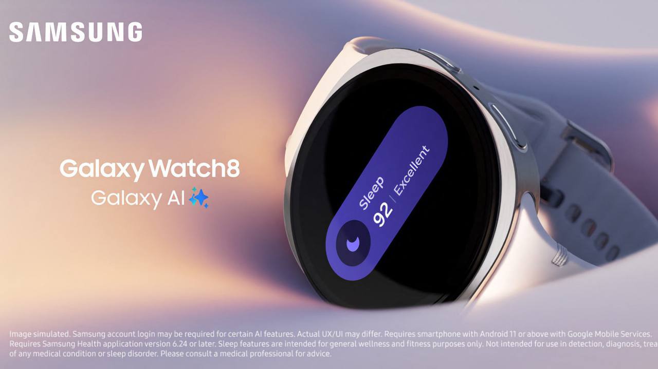 Утечка: промоматериалы и часть характеристик Samsung Galaxy Watch8, Watch8 Classic и Watch Ultra До презентации Galaxy Unpacked остались считанные часы, но в сеть уже попали официальные изображения с ключевыми характеристиками новых смарт-часов. • Galaxy Watch8 станут на 11% тоньше ≈8,6 мм , получат новый 3-нм чипсет и экран с яркостью до 3000 нит. • Galaxy Watch8 Classic — останутся только в размере 43 мм, с 1,3-дюймовым дисплеем, корпусом из нержавеющей стали, батареей на 445 мА·ч, 2 ГБ оперативки и 64 ГБ постоянной памяти. Среди новых фишек — оценка сосудистой нагрузки, предупреждение о перегрузке нервной системы и уровень антиоксидантов в крови. • Galaxy Watch Ultra — 1,5-дюймовый экран, титановый корпус, аккумулятор на 590 мА·ч и расширенный режим энергосбережения до 100 часов . Защита корпуса по военному стандарту MIL-STD 810H и стабильная работа при температурах от –20°C до +55°C. В остальном — те же характеристики, что у Classic. Цены новинок пока остаются неизвестными. Презентация Galaxy Unpacked состоится уже завтра в 17:00 по МСК, но смотреть уже почти нечего. Ранее сегодня в сеть попали подробности о новых раскладушках Samsung — Galaxy Z Fold7, Z Flip7, Z Flip7 FE.