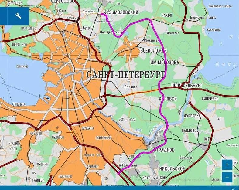 КАД 2 теперь такая Вторую кольцевую вокруг Петербурга перерисовали В проекте федеральной схемы территориального планирования СТП где учитываются транспортные проекты во всех регионах изменилась трассировка КАД 2 spb vorchun