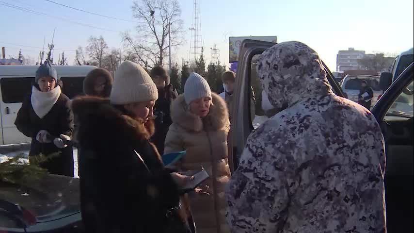 В Хабаровске пресекли нелегальную торговлю новогодними елями